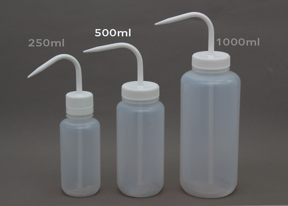 広口洗浄瓶（LDPE） 蓋（PP） 500ml 白