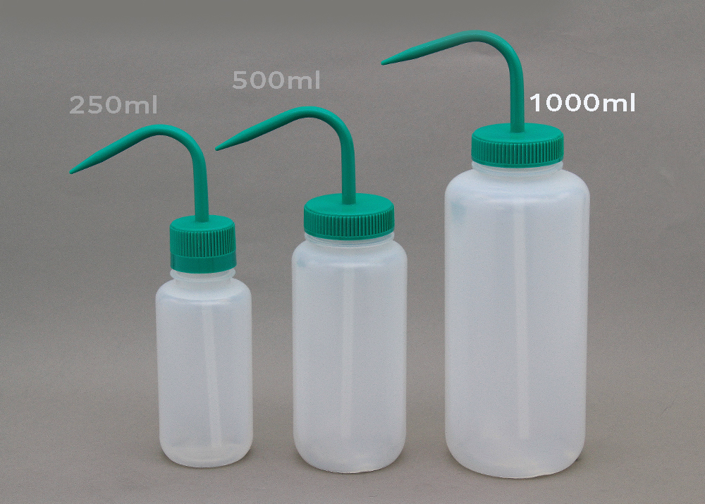 広口洗浄瓶（LDPE） 蓋（PP） 1000ml 緑