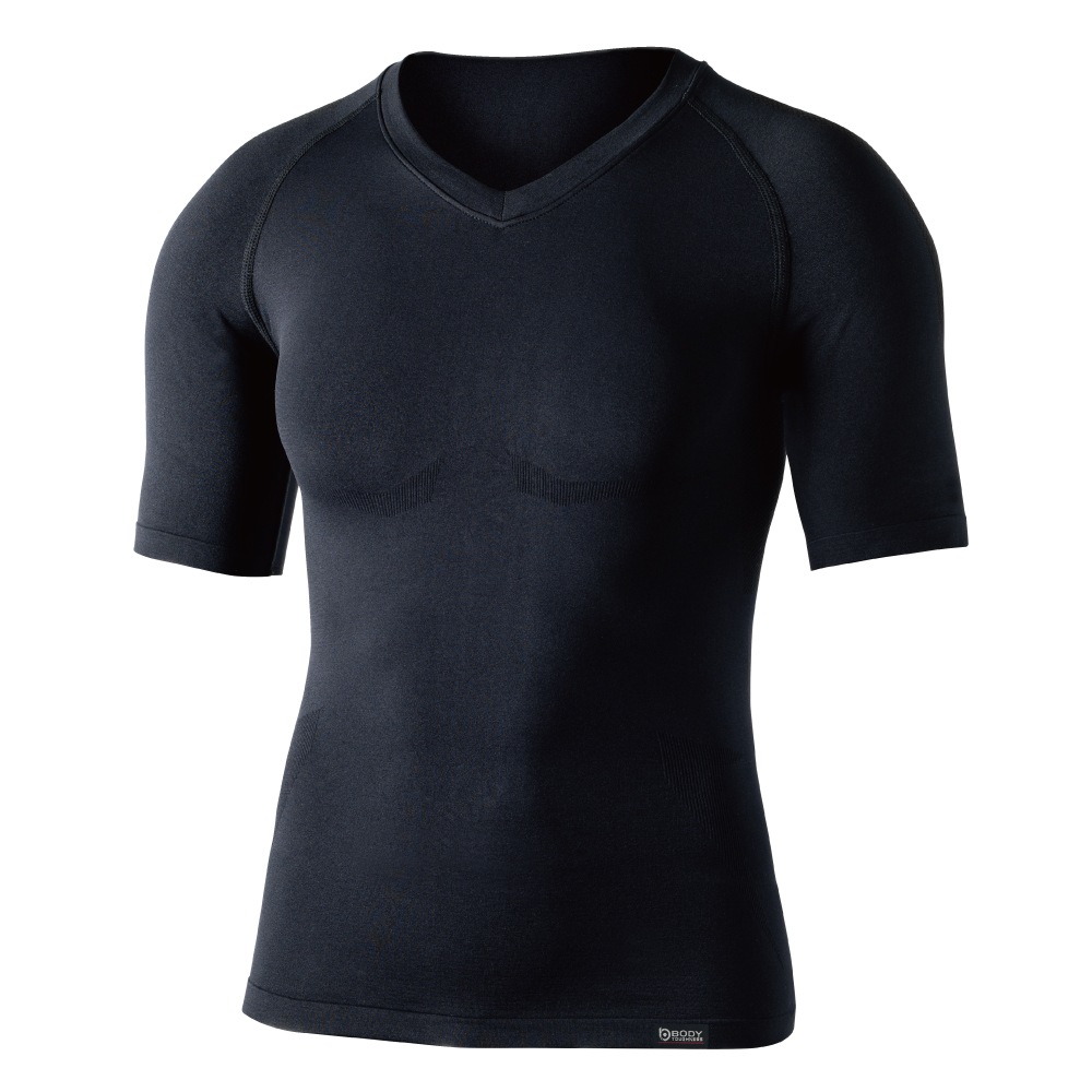 BTデュアルクロス ショートスリーブ Vネックシャツ JW-591 11.ブラック M-Lサイズ 1枚