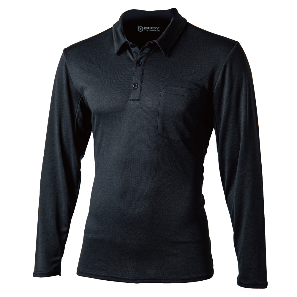 BTデュアルメッシュ ロングスリーブ ポロシャツ JW-604 11.ブラック Mサイズ 1枚