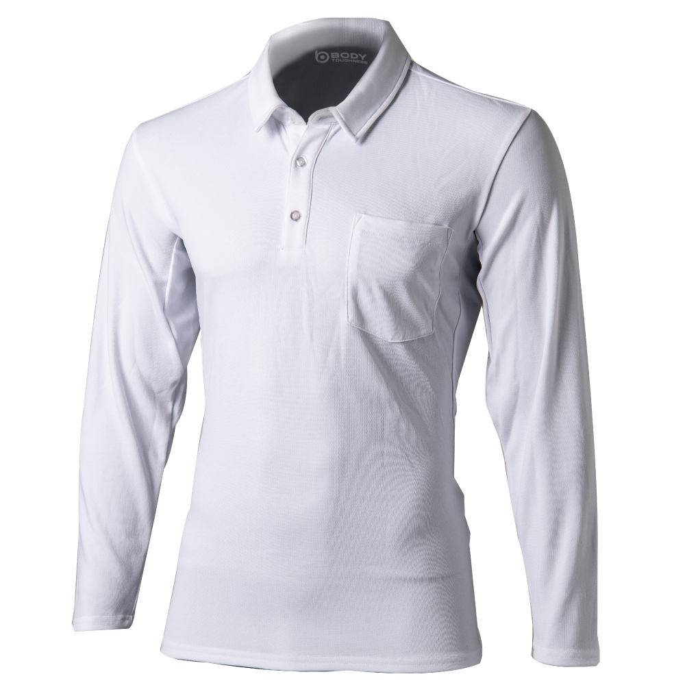 BTデュアルメッシュ ロングスリーブ ポロシャツ JW-604 12.ホワイト LLサイズ 1枚