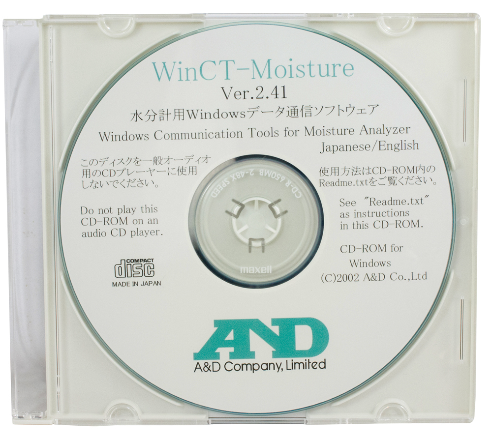 WinCT-Moisture（データ処理ソフトウェア）AX-MX-42