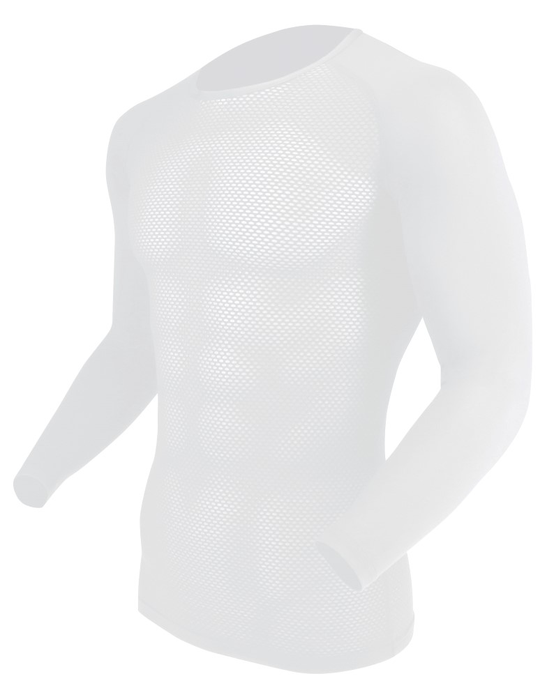 BT冷感３Dファーストレイヤー UVカットスリーブ クルーネックシャツ JW-715 ホワイト Mサイズ