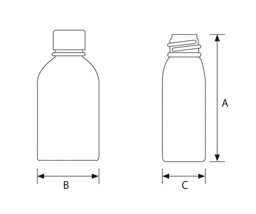 301-0000089 1型投薬瓶 茶 200ML(100本) シントー化学