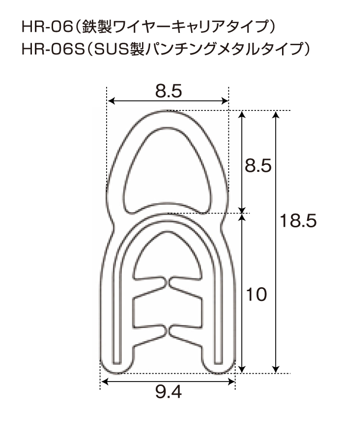 シリコーントリム HR-06タイプ 黒(75m) 