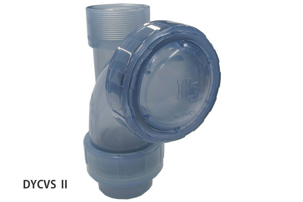排水ポンプ用ボールチャッキバルブ DYCVSⅡ50A (半透明)ねじ込み式