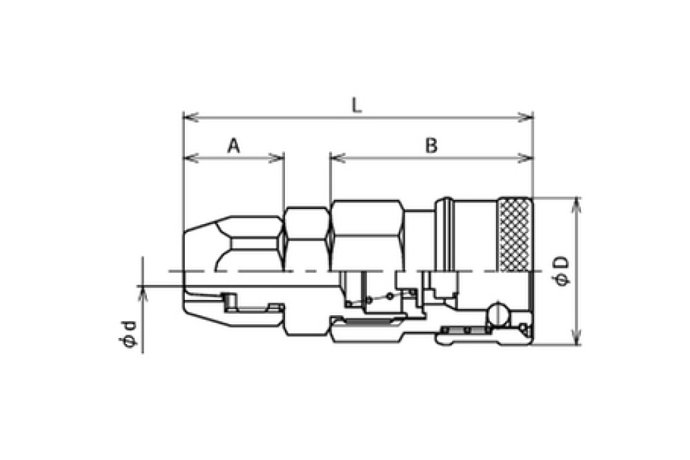 ワンタッチカプラー　ＳＮ型（ナット型）　K22-SN 