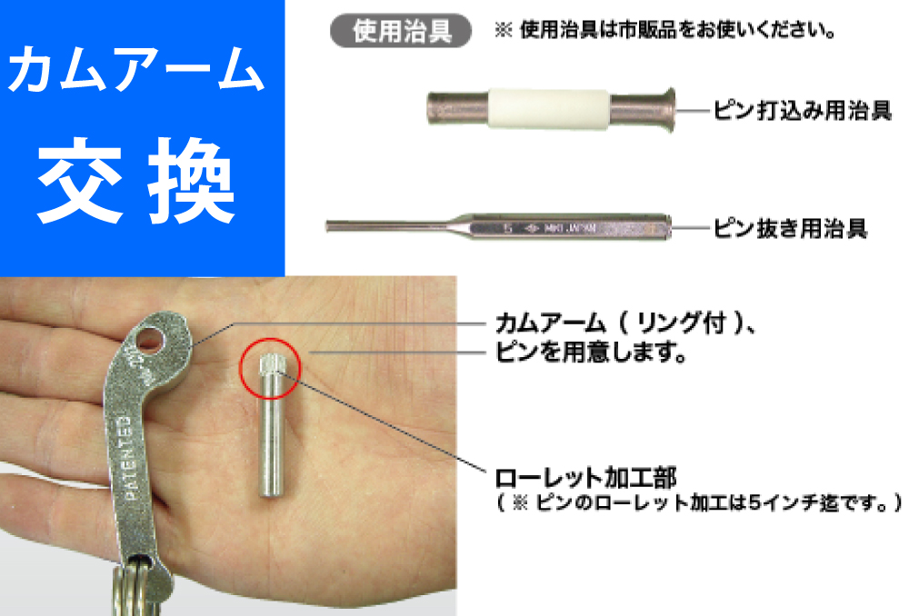 ｱｰﾑ ﾋﾟﾝ ﾘﾝｸﾞ ｾｯﾄ (各1本組) 2ｲﾝﾁ用 | コクゴeネット