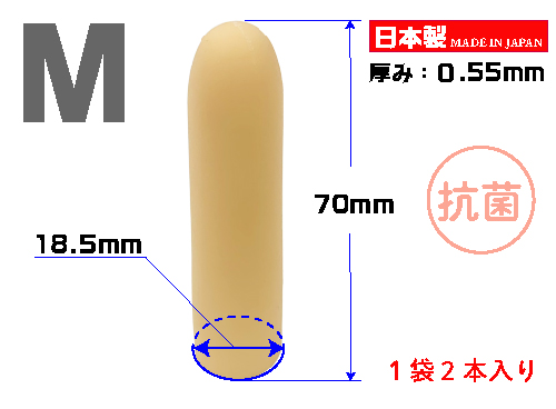 やわピタ指サック（抗菌）Ｙ-1　M　(2本×10袋入)