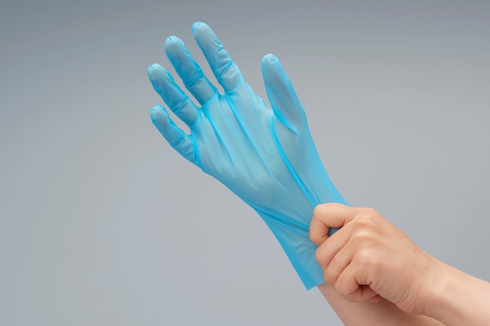 ポリオレフィンつかいきり手袋　№８４５　Ｌサイズ ブルー　１００枚