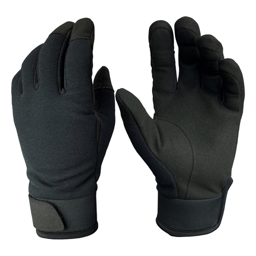 3D縫製・人工皮革手袋 MG-02 スマホ対応 L ブラック