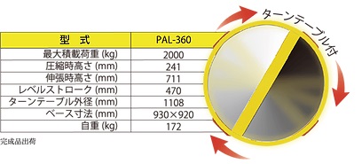 パレットレベラー PAL-360 400kg