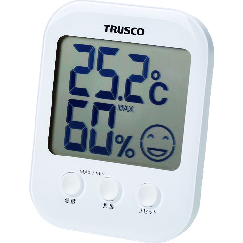TRUSCO 熱中症･ｲﾝﾌﾙｴﾝｻﾞ危険度お知らせ付ﾃﾞｼﾞﾀﾙ温湿度計 TDTM-001