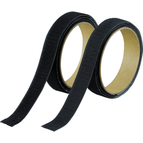 ﾏｼﾞｯｸﾃｰﾌﾟ(R)強粘着幅25mm長さ1m黒(1巻=1ｾｯﾄ) TMSD-25-BK | コクゴeネット