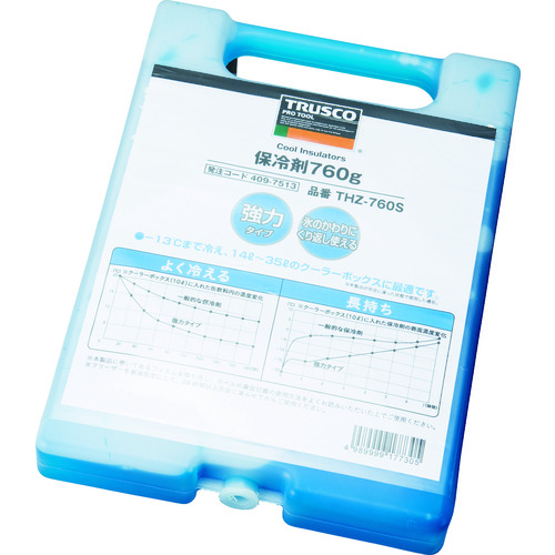 TRUSCO 保冷剤 760g 強冷ﾀｲﾌﾟ THZ-760S