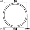 アクリルパイプ 外径64mm×肉厚3mm×1000L